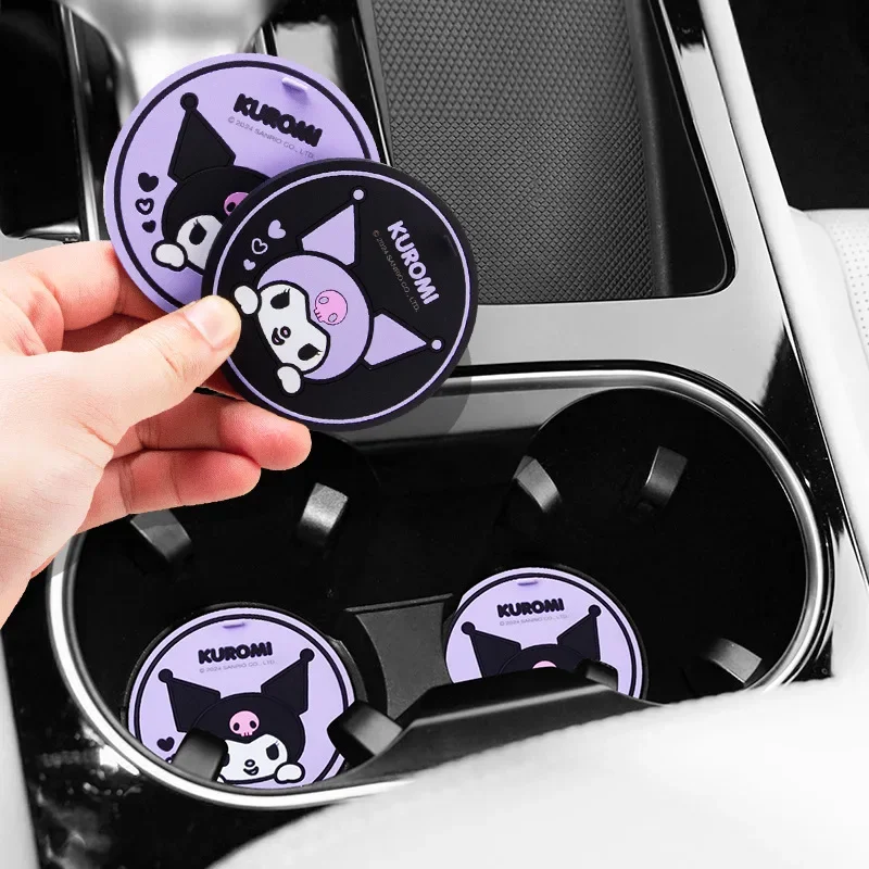 Kawaii Tech Accessories - 2 Buah Tatakan Gelas Mobil Sanrio