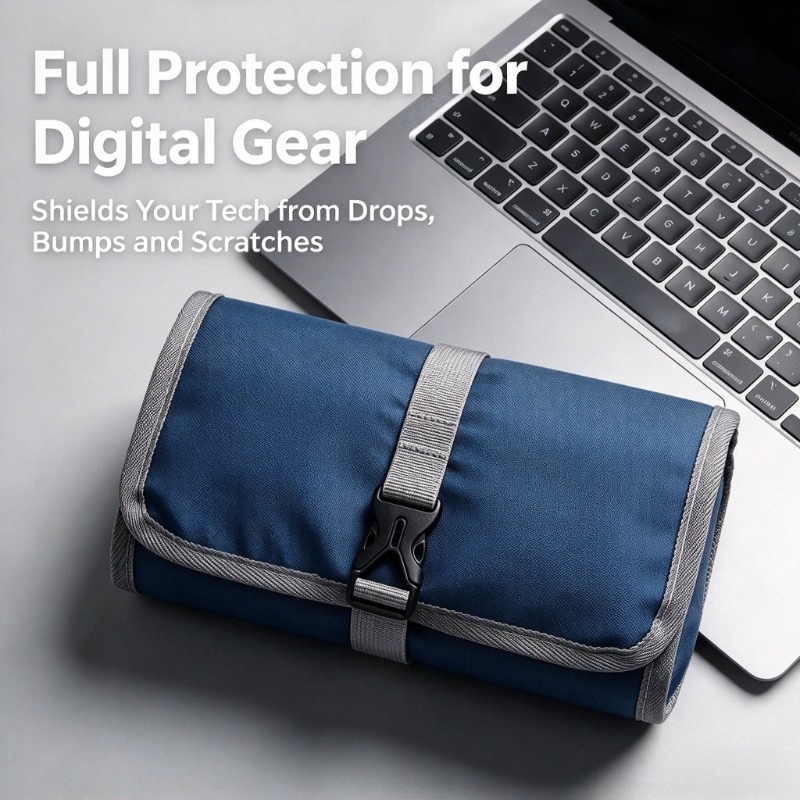 Tech Accessories Travel Organizer Pouch - Tas Organizer Kabel Berkapasitas Besar, Tas