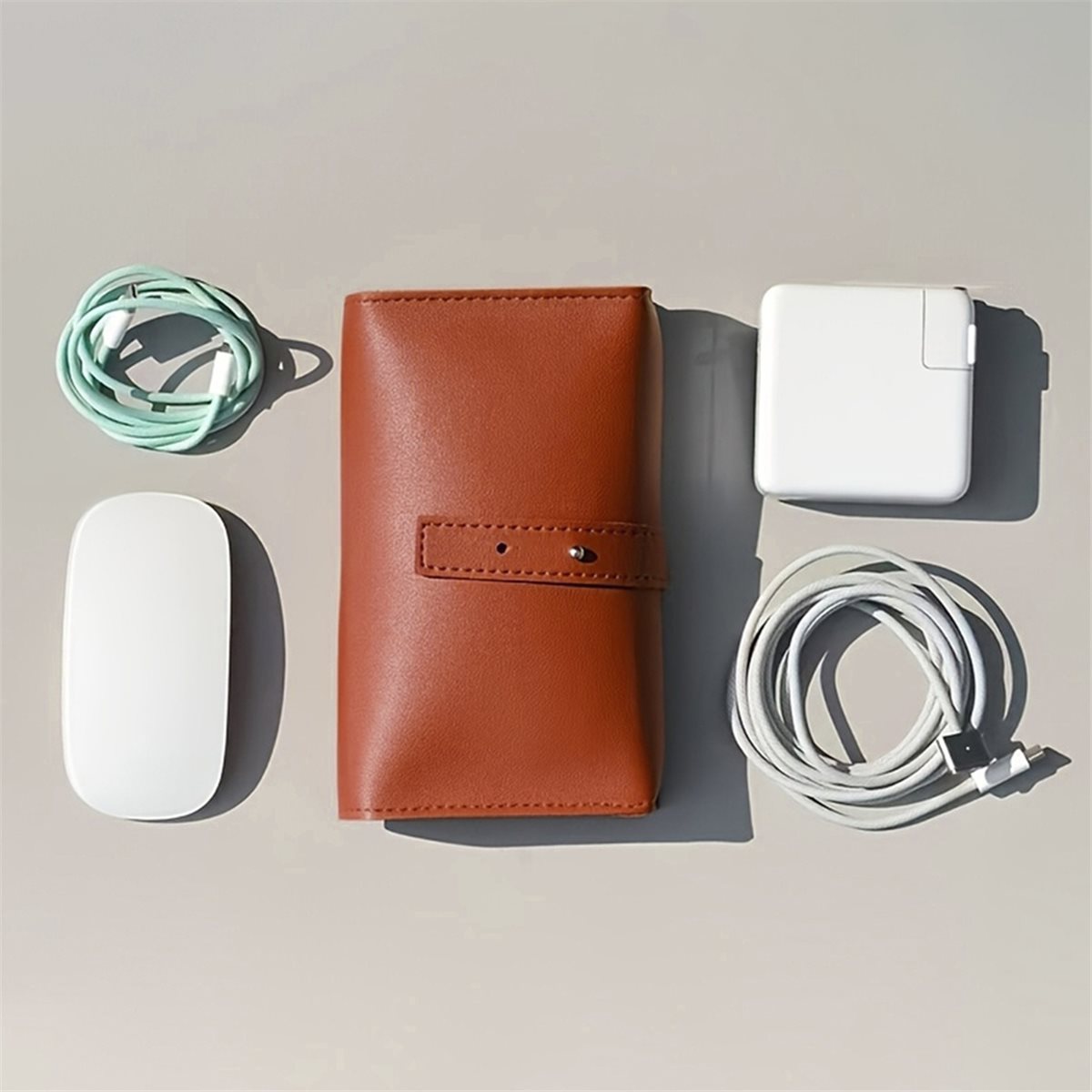 Tech Accessories Storage - (A94Z] PU Multi-Compartment Organizer-Kotak Aksesori Sekolah