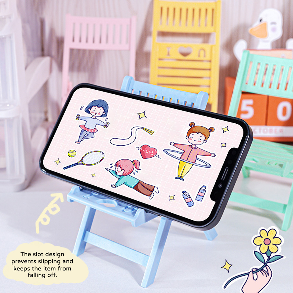 Kursi Lipat Mini Penyangga Pon - Kawaii Tech Accessories ulasan dan harga